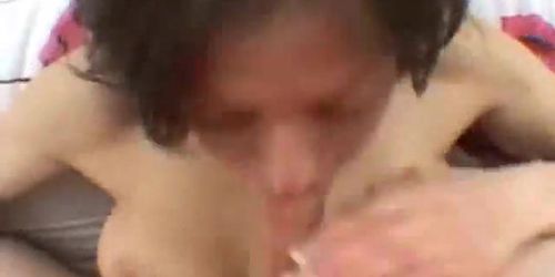MYTINYDICK - Adorable brunette gets a cock between her tits