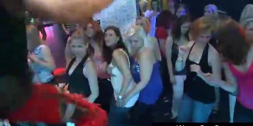 Group of teens eating out the strippers cocks