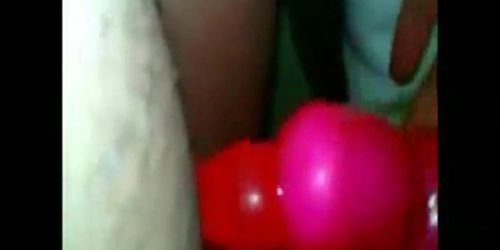 Duitse moeder Gemma 42 jaar cumming met roze dildo