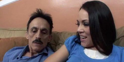 Kristina Rose deepthroats Step-Dad's dick