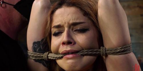 Bound brunette pussy finger fucked (Vanessa Vega)