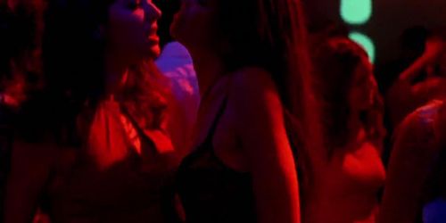 College Lesbians in Nightclub Dancing