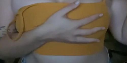 Playing with my boobs