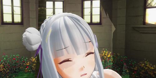 3D HENTAI Emilia ReZero Threw her Leg and Fucked (Ana Bell Evans)