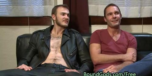 Tied up gay asshole fucked by his dom (Cameron Kincade, Christian Wilde)