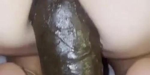 huge anal dildo riding