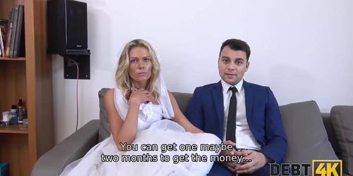 DEBT4k. Czech bride Claudia Macc fucked in front of her upset groom