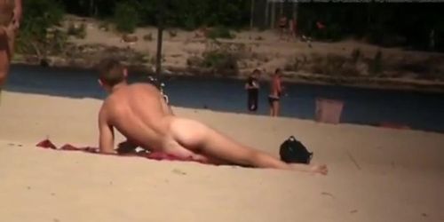 Sexy naked guys at the beach