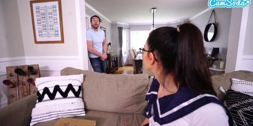 Camsoda - Nerdy Step Daughter Caught Masturbating Fucked by Step Dad - Tnaflix.com