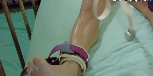ABDL adult diaper fetish and segufix restraints straitjacket