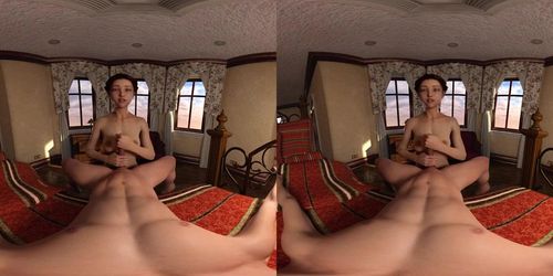 Skinny Brunette Handjob 3D Vr Pov