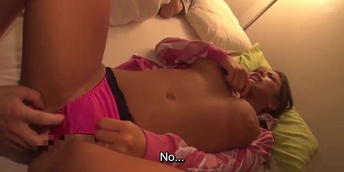 Fucked In The Night While Her Husband Sleeps Beside Her! - English sub