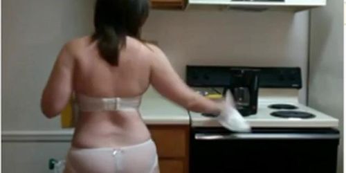 In the kitchen