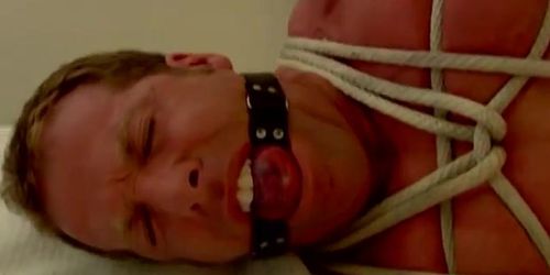 BOUND MUSCLE JOCKS - Cute muscular guy Derek tied up and gagged