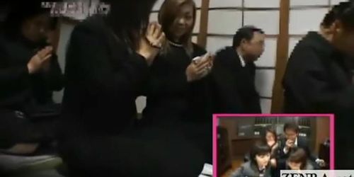 Subtitled crazy Japanese funeral remote vibrator prank