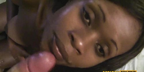 AFRICAN SEX TRIP - Ebony hottie pondering life after wild fuck waiting 4 facial