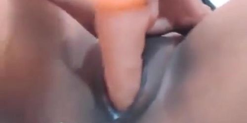 Ebony Fucks Her Creamy Squirting Pussy And Anal On Webc