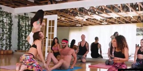 Yoga Class gone Wrong.... - want full video [check bio] (Bella Danger, Abella Danger)