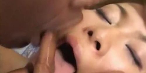 18 yo Asian Girl and Black Guy having interracial rough sex