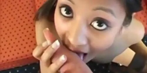 Very Cute Asian Sucks Big Dick  Gets Facial