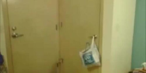 Incredibly hot young teen brunette exposes her naked body (Delivery Man)