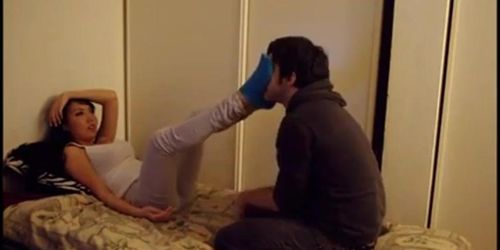 Asian sock worship