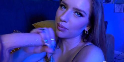 Hot dildo blowjob and dirty talking