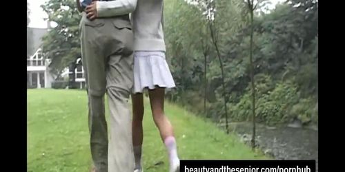 Seductive teen suck and screw an old cock
