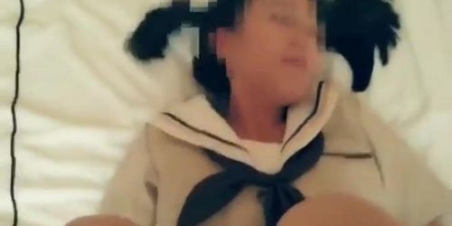 Chinese teen amateur in uniform shaking orgasms hard sex