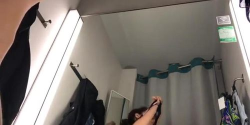 Public masturbation in changing room