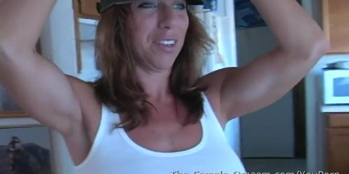 Playful MILF Squats Masturbates to Dripping Pulsing Orgasm