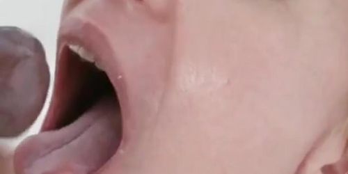 Sindy Rose getting thick cum in her mouth