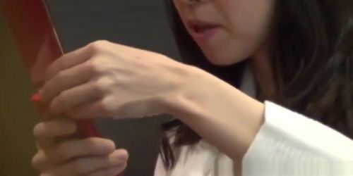 Asian teens flash panties