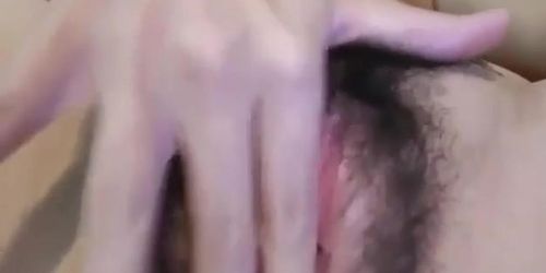 Playing with my Wet, Hairy, Sex Thai Pussy