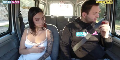 SUGARBABESTV - Greek teen in taxi (Inna Innaki)