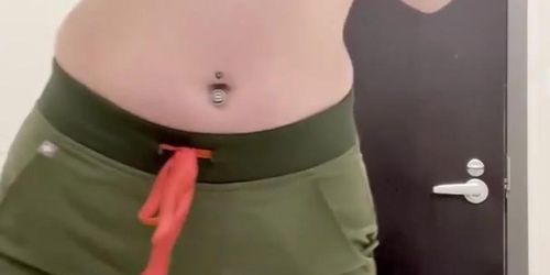 Naughty Tease While At Work