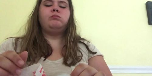 Feedee eating tacos