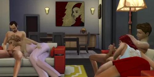 Family secret fucking on the living room