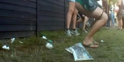 Rock and roll girls during a festival