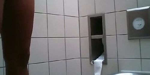 Ebony woman caught by multiple hidden cams peeing