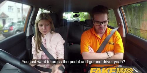 Russian Porn porn video – Fake Driving School Hot and lonely blonde Russian fucked to orgasm in car