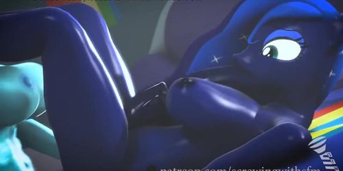 Futa dash fucks Luna self suck