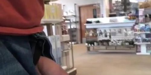 Flashing cock in Shops