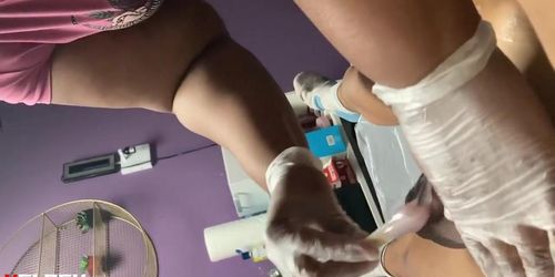 Ebony bbw wax cum 2