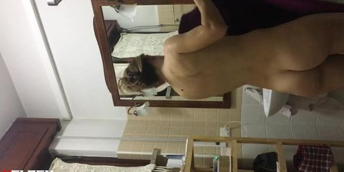 Hidden cam in our bathroom caught moms friend