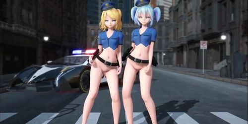 [MMD] Rin & Miku Police Officers