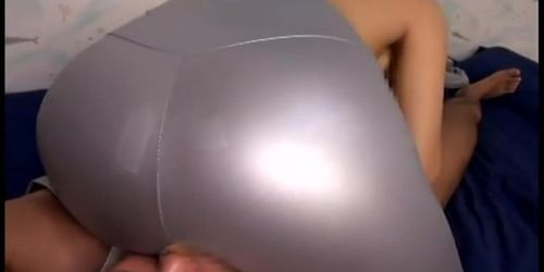 Hot Japanese Teen In Latex Pants Fucking Her Boyfriend