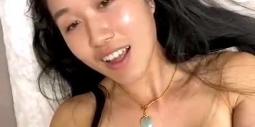 Cute Asian cam girl lies down and touch herself part 4 (22/08/21)