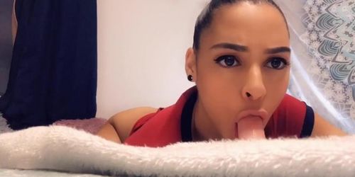 Lightskin ebony teen suck cock