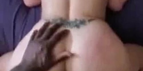 White Girl With Big Nipples Fucked by Two BBC DP